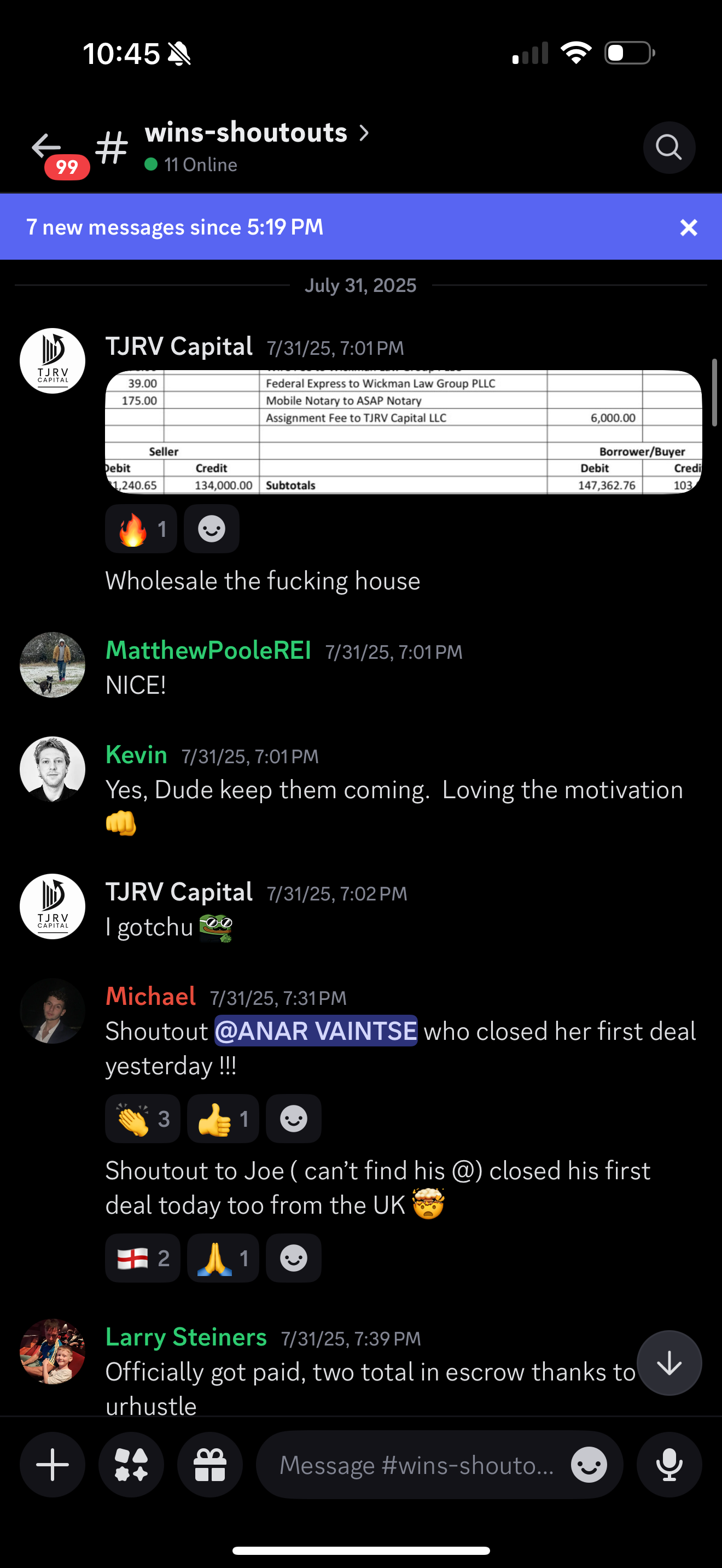 Community celebrating wins